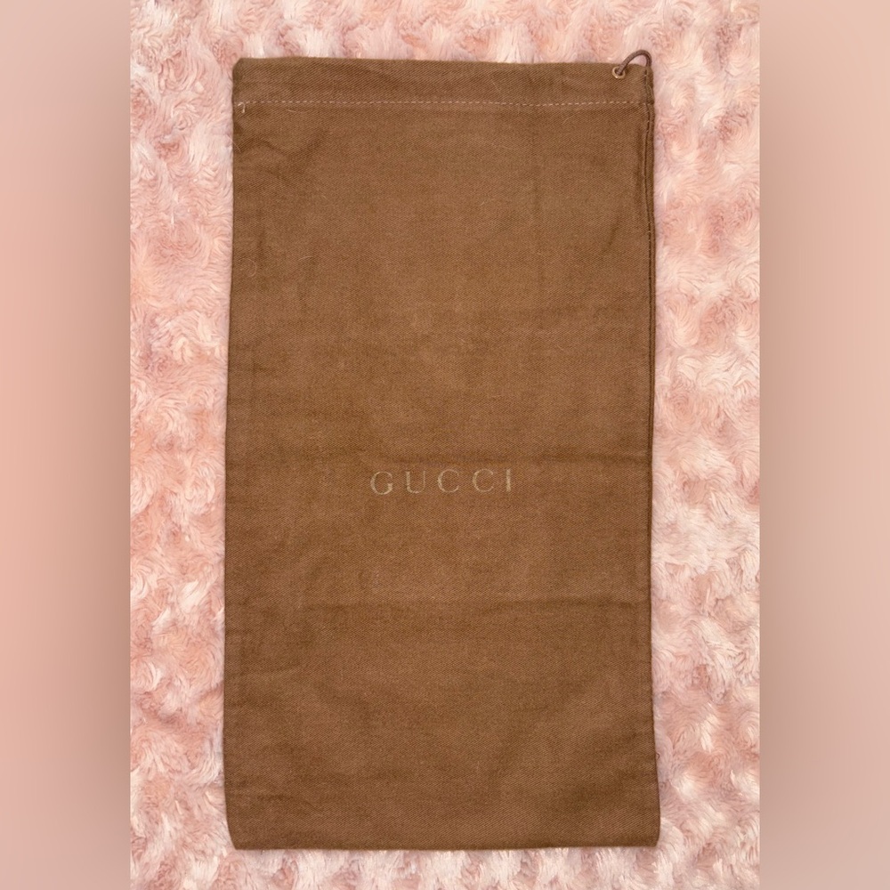 GUCCI Dust Bag Travel Storage Cotton Drawstring Pouch ITALY 8.5” x 15.5”